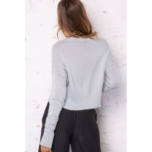 WOODEN SHIPS Beige 3 Button Cropped Cardigan Sweater sz S/M Women's Jumper - Picture 2 of 14